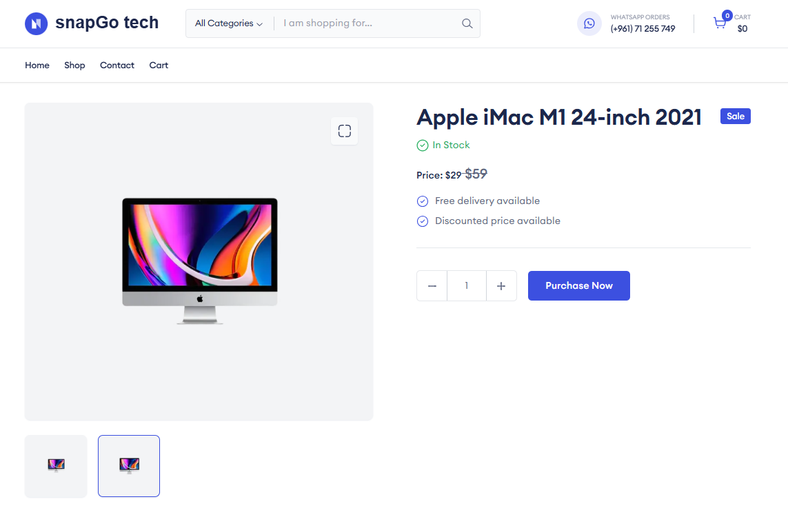 Product page