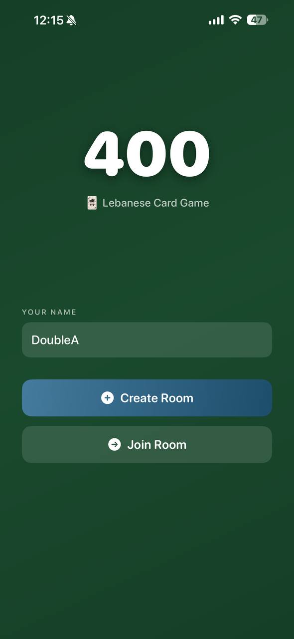 Uno400 real-time card table